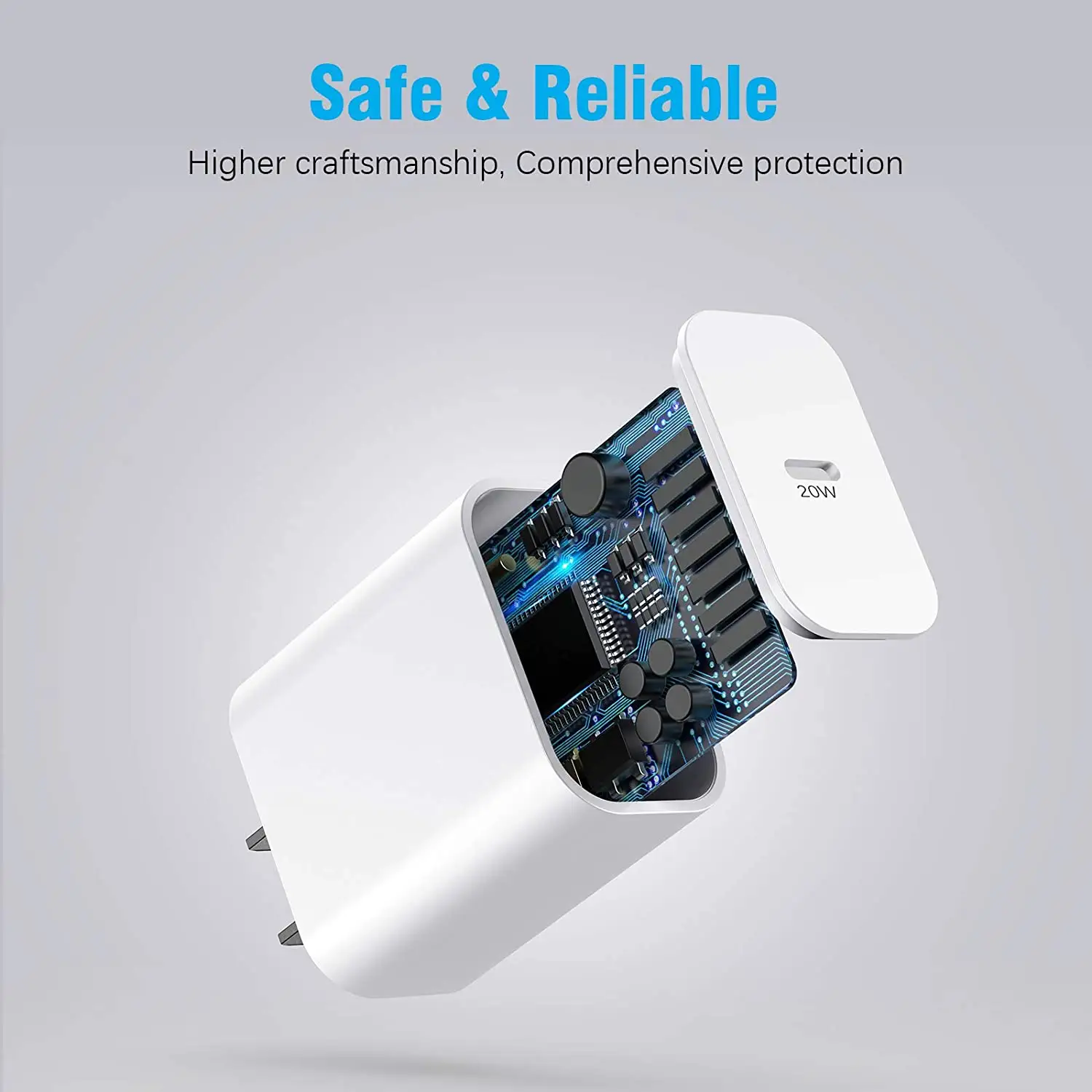 20W Fast Travel Charger for Mobile – USB-C Quick Charger - Image 2