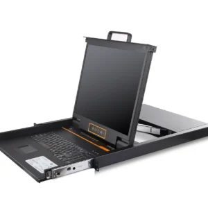 19-inch Rackmount Network IP Console with 8 Ports – Server Rack LCD KVM Switch
