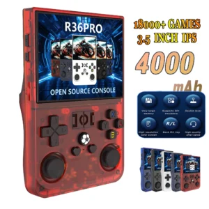 Handheld Game Console with 3.5-inch IPS Display, 64GB Storage, 18,000+ Built-in Games, and 4000mAh Battery