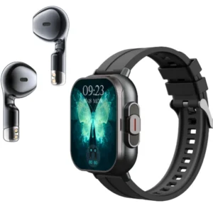 2-in-1 Smartwatch with TWS Earphones – Health Monitoring, Waterproof with NFC