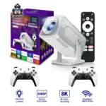 Portable HD Video Retro Game Console with Wireless Gamepad and 3D Home Theater Projection