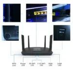 AC1200 Dual Band Wireless Gigabit WiFi Router with Power Bank Socket – 2.4GHz & 5GHz Support